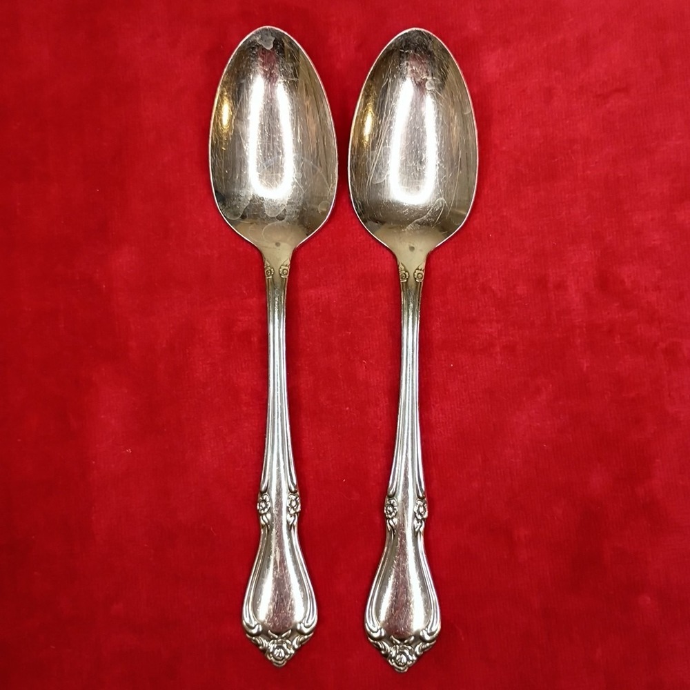 Set of 2 Teaspoons Oneida Celebrity SSS Stainless‎ Flatware 6"
